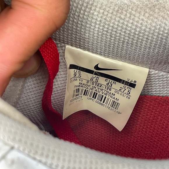 Nike Air Force 1 2010 White and Red - Picture 7 of 8